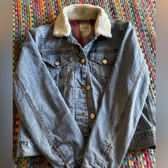 Rockin C Jackets & Blazers - Denim Jacket with Sherpa Collar